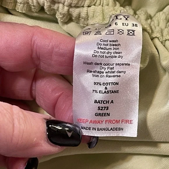 Oh Polly Lime Green Ruched Bodycon Mini Dress Club-Girl Y2K Baddie Size 6 NWT - Picture 10 of 11